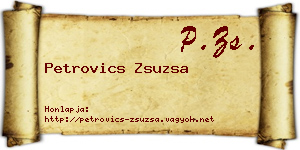 Petrovics Zsuzsa névjegykártya
